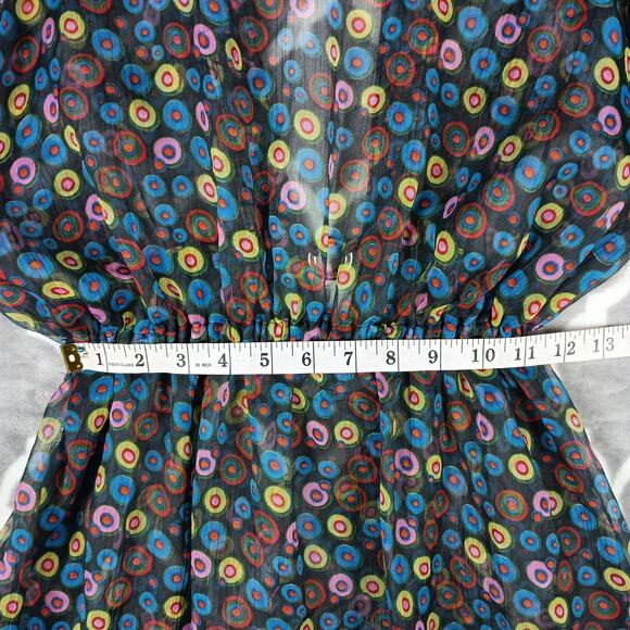 Rima Beachwear Sheer Circle Print Cover-Up S/M - Picture 7 of 9